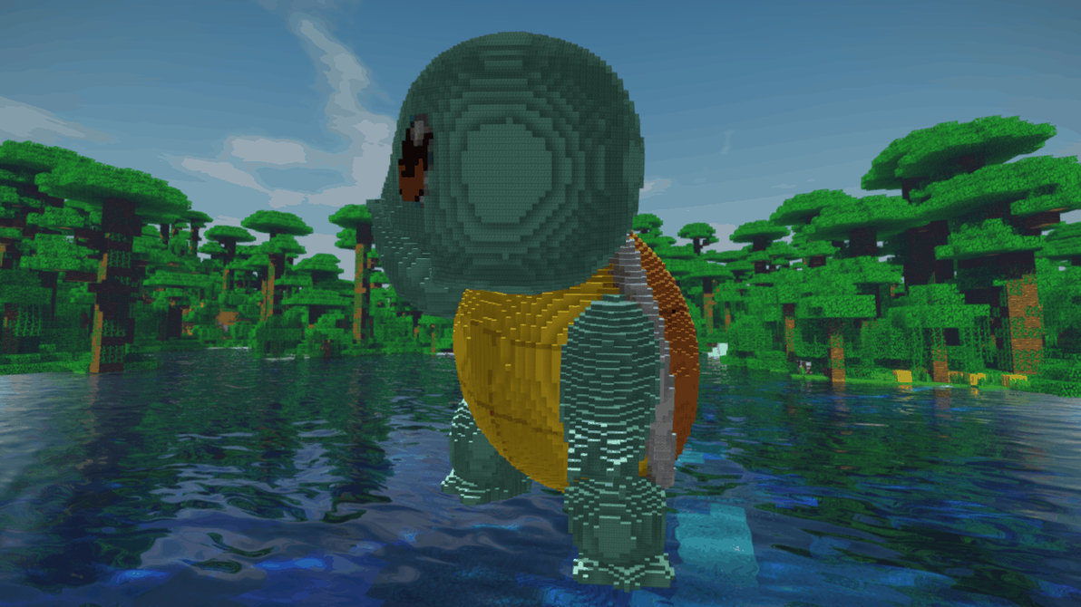Minecraft Squirtle Build Schematic by inostupid on DeviantArt