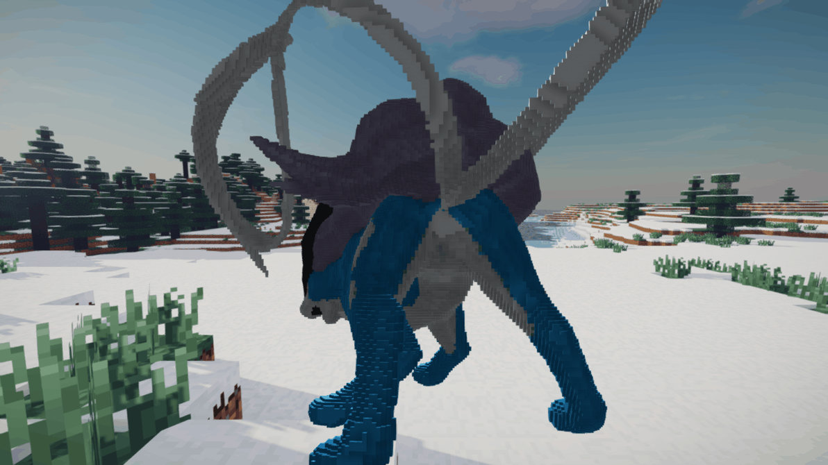 Minecraft Suicune Build Schematic by inostupid on DeviantArt