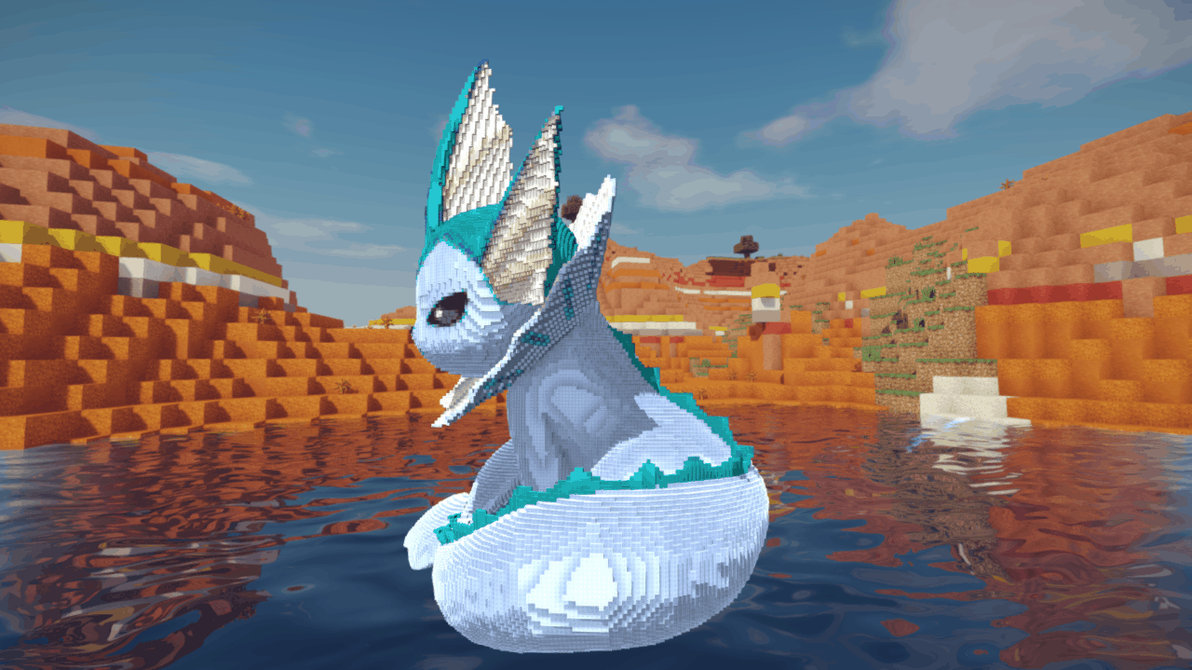 Minecraft Vaporeon Build Schematic by inostupid on DeviantArt