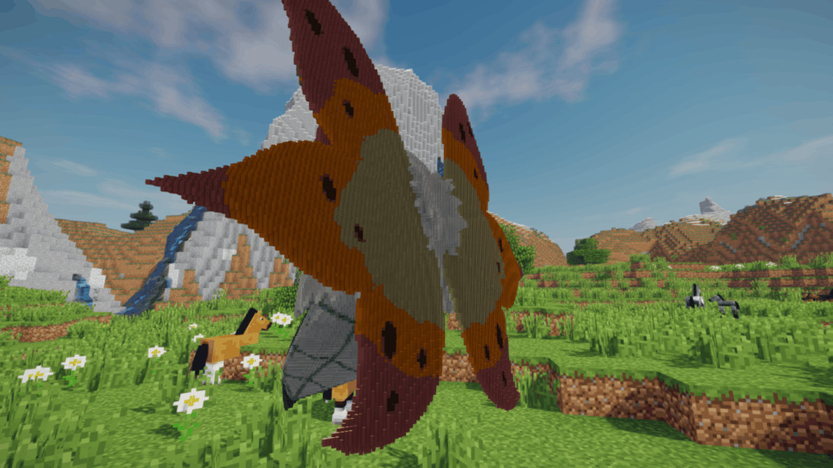 Minecraft Volcarona Build Schematic by inostupid on DeviantArt