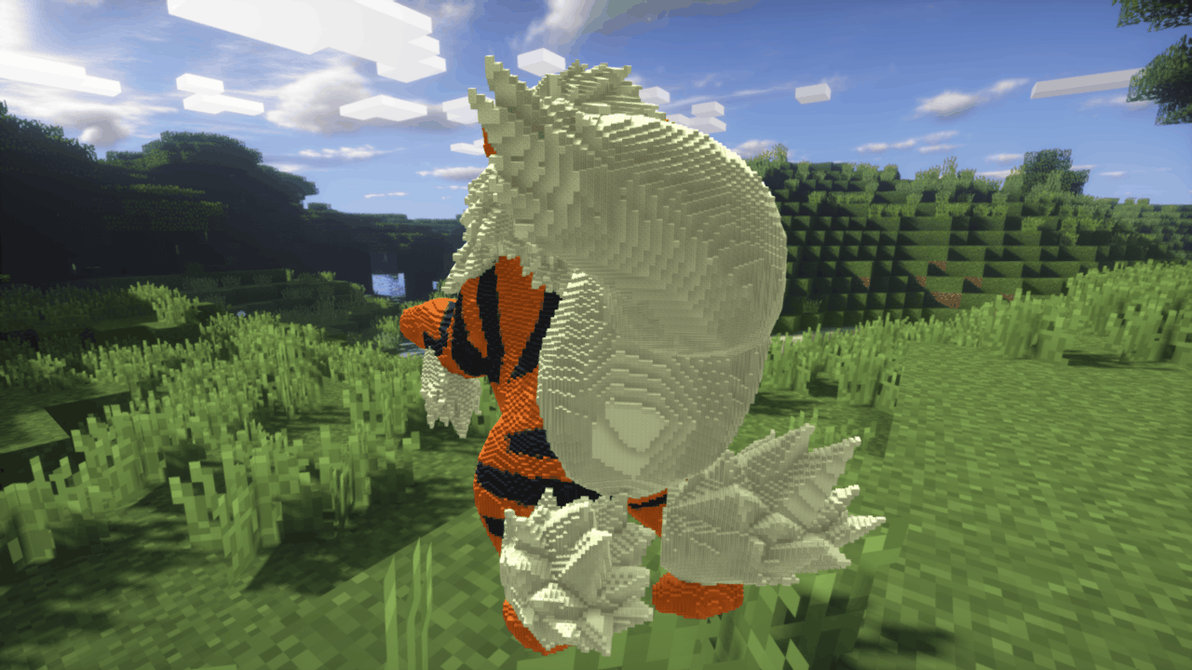 Minecraft Arcanine Build Schematic by inostupid on DeviantArt