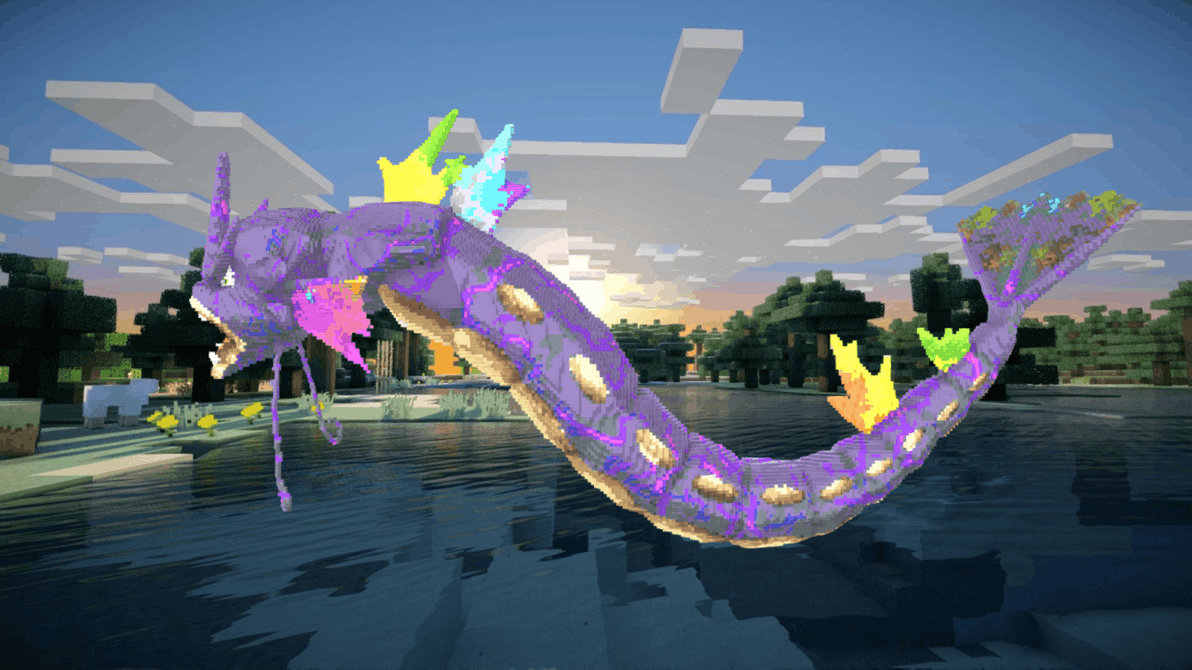 Minecraft Custom Gyarados Build Schematic by inostupid on DeviantArt