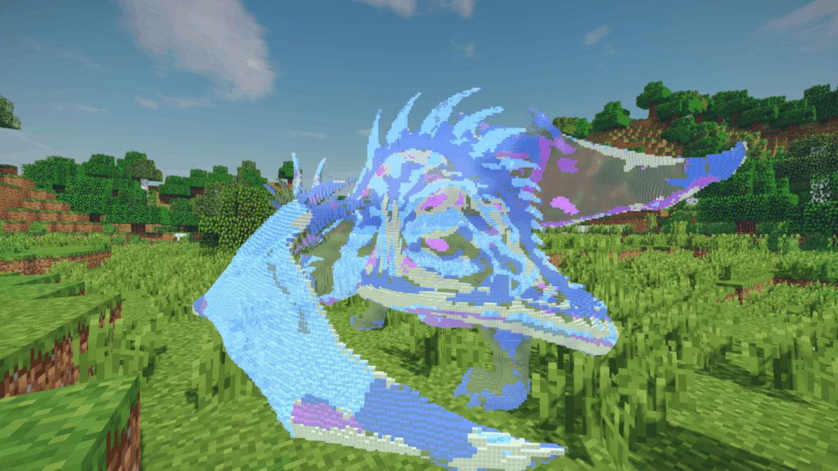 Minecraft Ghost Dragon Build Schematic by inostupid on DeviantArt