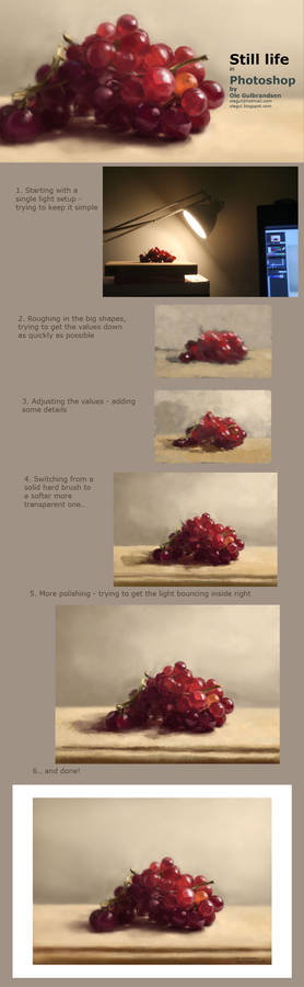 Still life in PS - Grapes