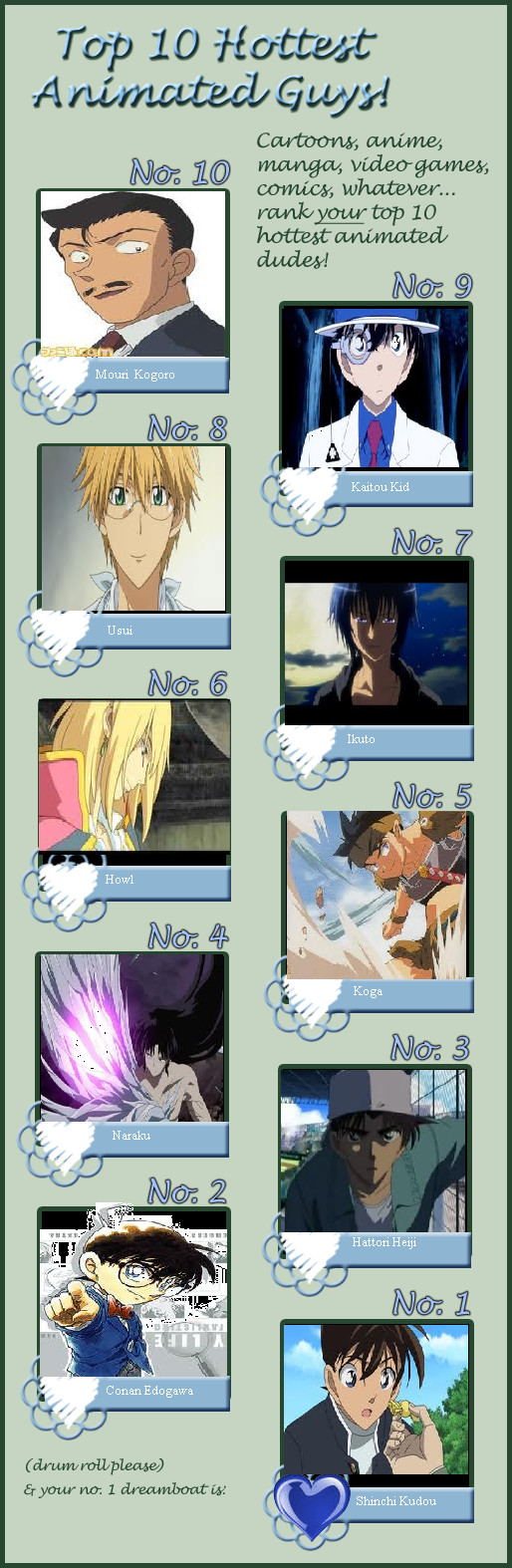 Top Ten Hot Anime guys meme by ViperaGlacialis on DeviantArt