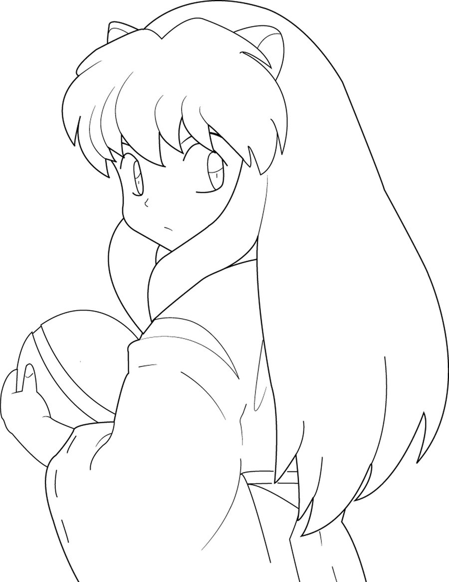 Inuyasha - Lineart by Dakusaido on DeviantArt dibujo-de-guerrero-inuyasha-para-colorear-dibujos-net