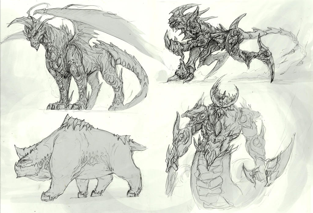Creatures design by WhiteLeyth on DeviantArt