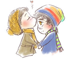 Kiss on forehead