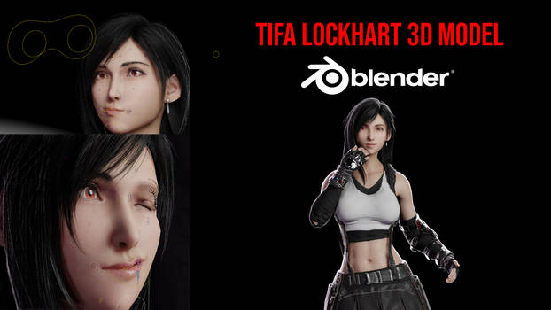 -UPDATED- Tifa Lockhart 3D Model Blender