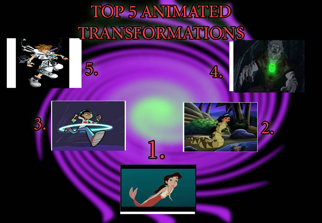 Top 5 Animated Transformation by Drago-Pantherforever on DeviantArt