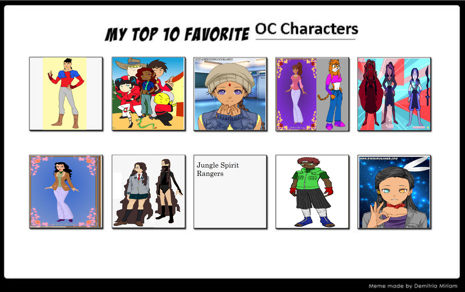 My Top 10 Favorite OC characters by Drago-Pantherforever on DeviantArt