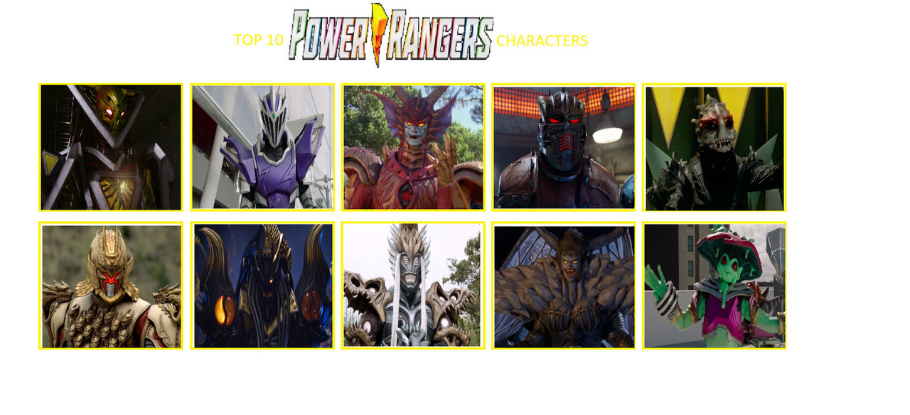 My Top Power Rangers Characters part 2 by Drago-Pantherforever on ...