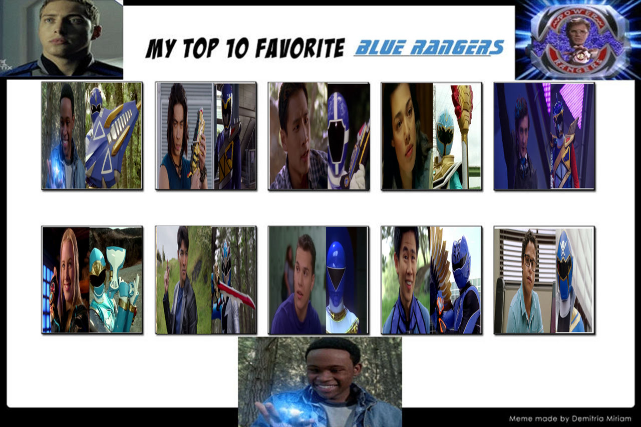 My top 10 favorite Blue Rangers by Drago-Pantherforever on DeviantArt