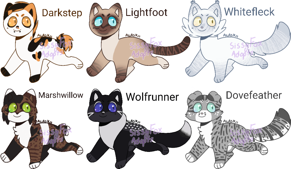 Warrior Cats Adopts 2 (Closed!) by ProjectMischa -- Fur Affinity