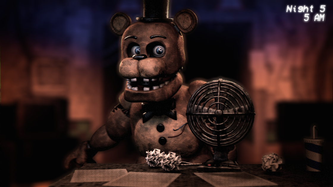 FNaF C4D  FNaF 1 Freddy Fazbear Jumpscare by BrussPictures on DeviantArt