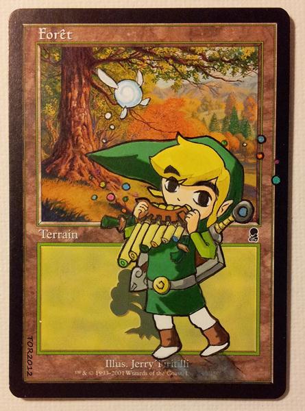 Forest, Link playing panpipes Zelda Wind Waker