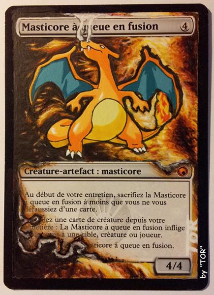 Molten-Tail Masticore, feat Charizard (Pokemon)