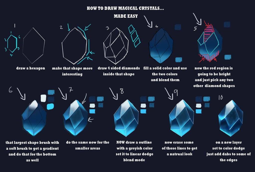 How to draw a crystal by umbatman on DeviantArt