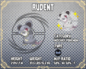 Pokemon Guardians Dex Entry - Rudent