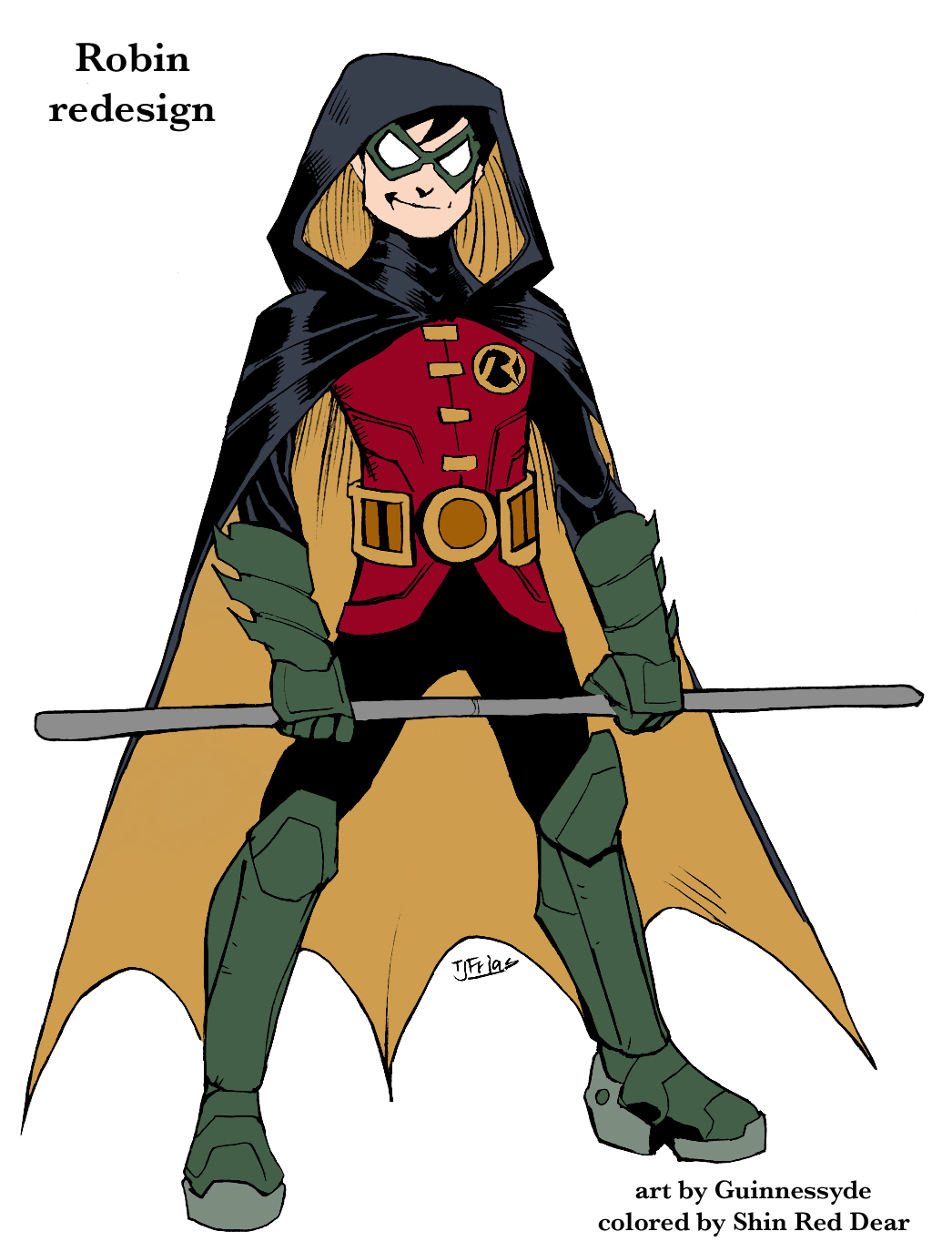 Robins Modification Robin redesign by Guinessyde colored by ShinRedDear on DeviantArt