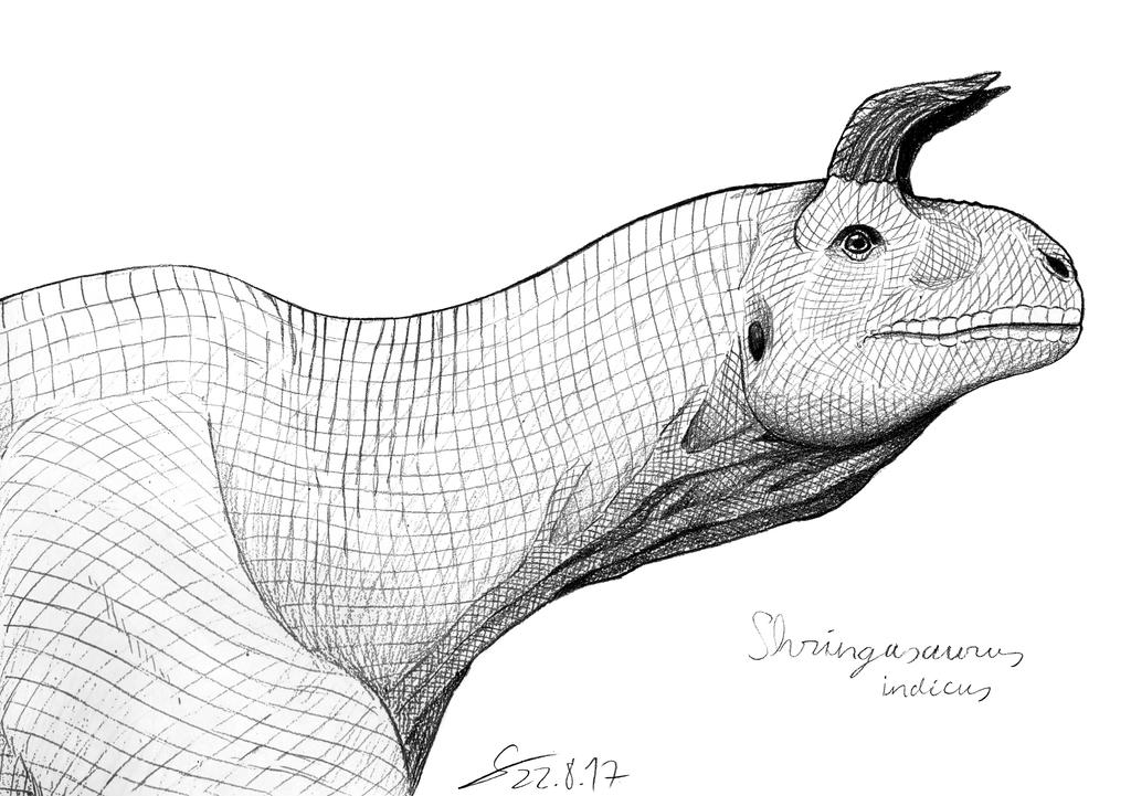 Shringasaurus portrait sketch V2 (updated)