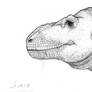 Tyrannosaurus rex 2018 portrait sketch