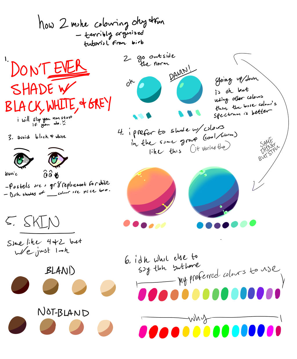 more like colouring tips than a tutorial