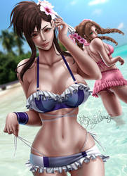Tifa and Aerith bikini