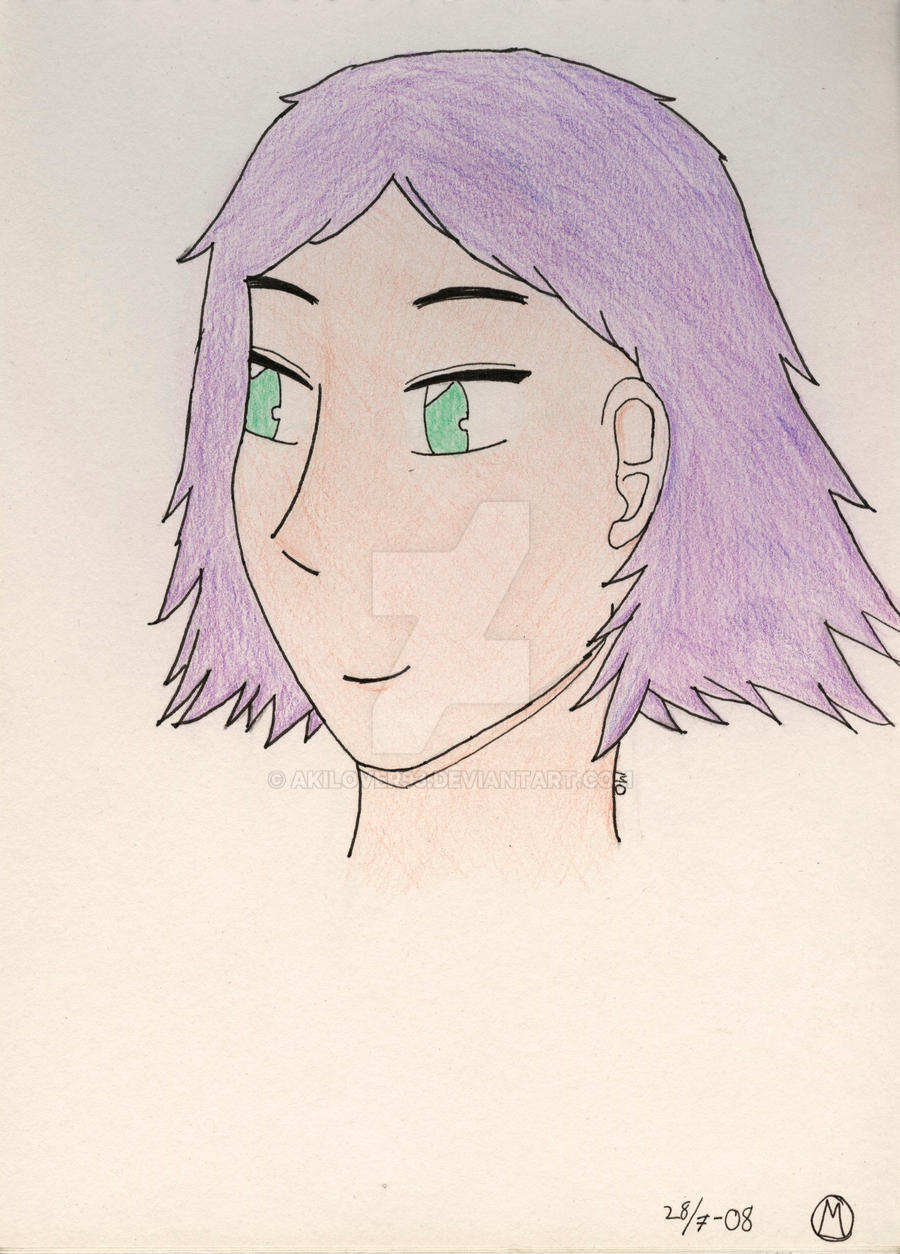 Purple haired girl