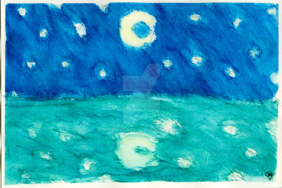 Moon and water