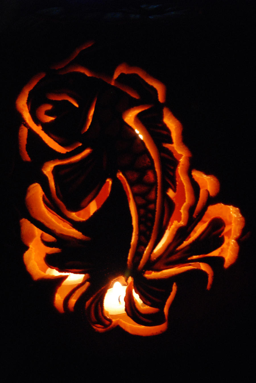 Koi pumpkin carving