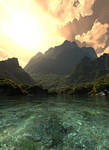 Isla Sorna water closeup by HANxOPX