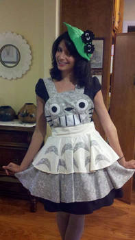 Totoro Cosplay Apron and Hair Accessory