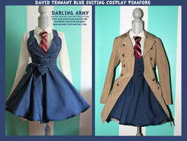 David Tennant Blue Suiting Cosplay Pinafore