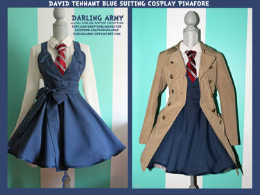 David Tennant Blue Suiting Cosplay Pinafore