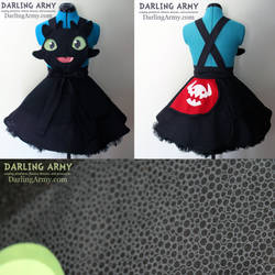 Toothless HtTYD Cosplay Pinafore Dress Accessory