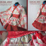 Japanese Golden Fan Wa Lolita Cosplay Kimono Dress