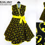 Batman Bat Signal Vintage Inspired Wrap Dress