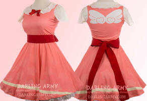Cardcaptor Sakura Pink Cosplay Printed Dress