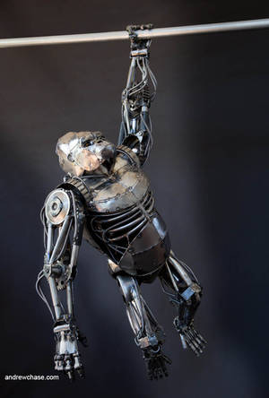 Mechanical metal gorilla - hanging by Andrew-Chase Mechanical metal gorilla - hanging by Andrew-Chase