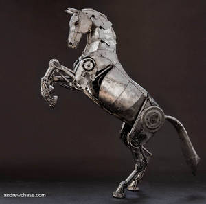 Articulated Metal Horse rearing by Andrew-Chase Articulated Metal Horse rearing by Andrew-Chase