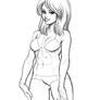 Girl in bikini sketch