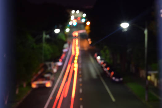 Car trails with long exposure