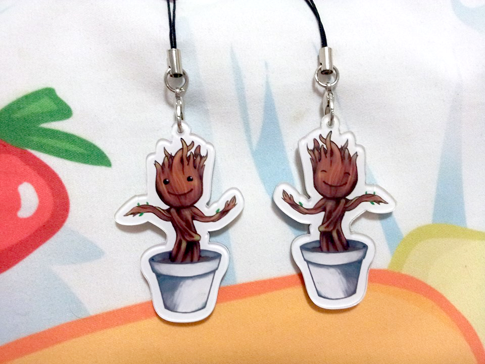 Groot acrylic charms