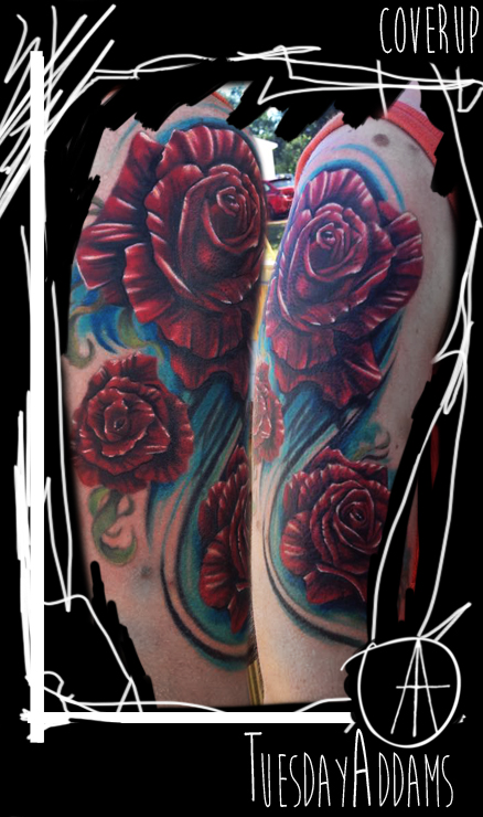 Rose Coverup Tattoo