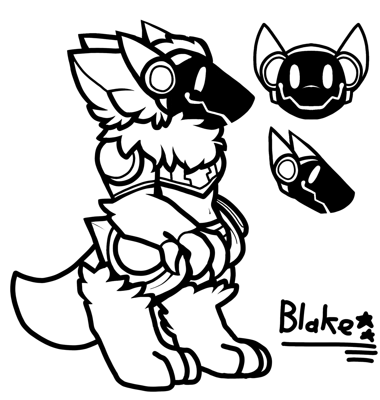 F2U Protogen base (lineart) by BlakezineScribbles on DeviantArt