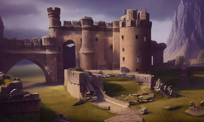 Castle Ruins AI Stock