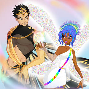 Gloryart-W collab: Damien and Azauriella