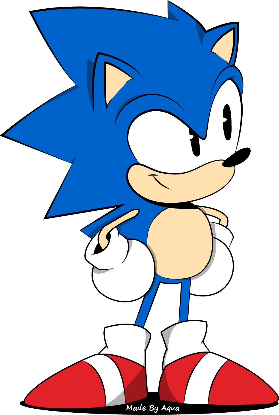 Classic Sonic (Sonic 2 Pose) by MatiPrower on DeviantArt