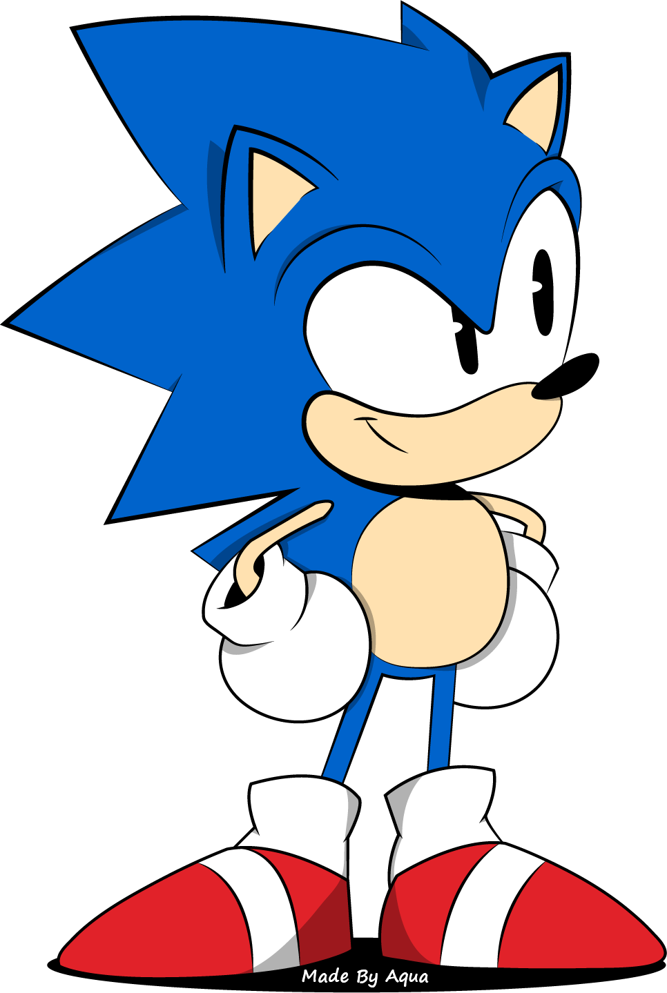 Classic Sonic Advance Pose by FinnAkira on deviantART